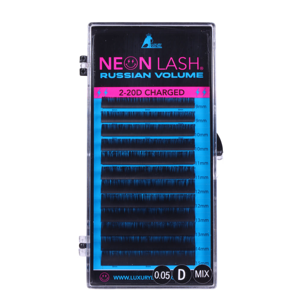 NEON LASH RUSSIAN LASH TRAY 0.03 D CURL MIXED TRAY