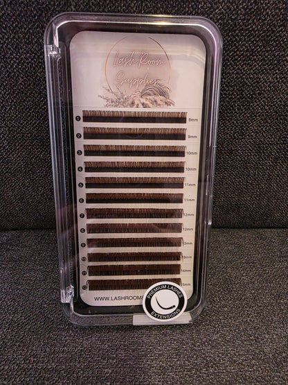 BROWN 0.05 D CURL RUSSIAN MIXED TRAY