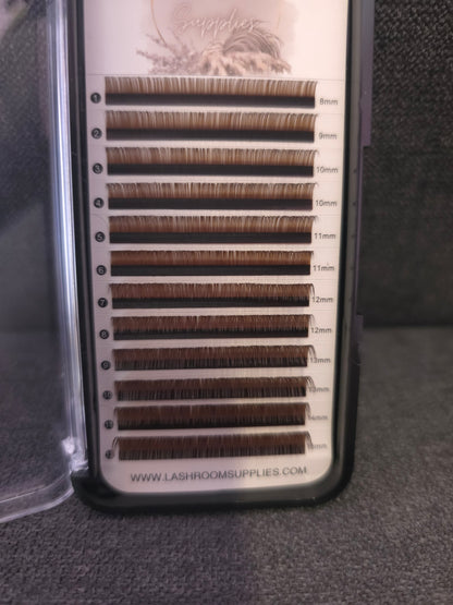 BROWN 0.05 D CURL RUSSIAN MIXED TRAY
